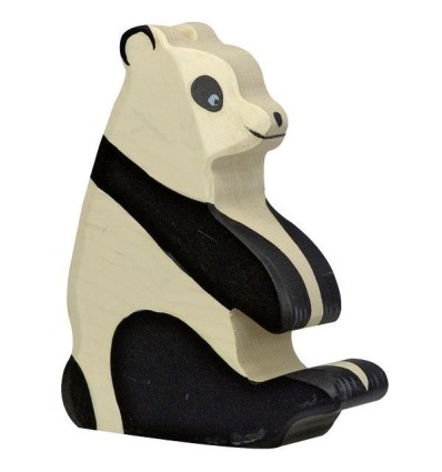 Holztiger Pandabär  sitzend